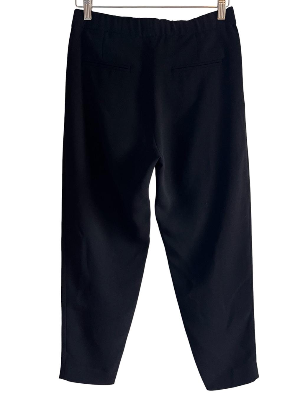 Nili Lotan black pleated elastic waist cropped pants XS excellent condition - Picture 5 of 9